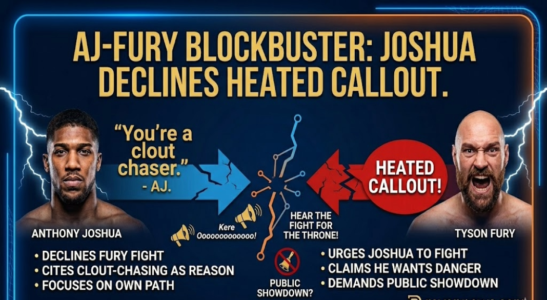 You’re a clout chaser” – Anthony Joshua declines fight with Tyson Fury after heated callout