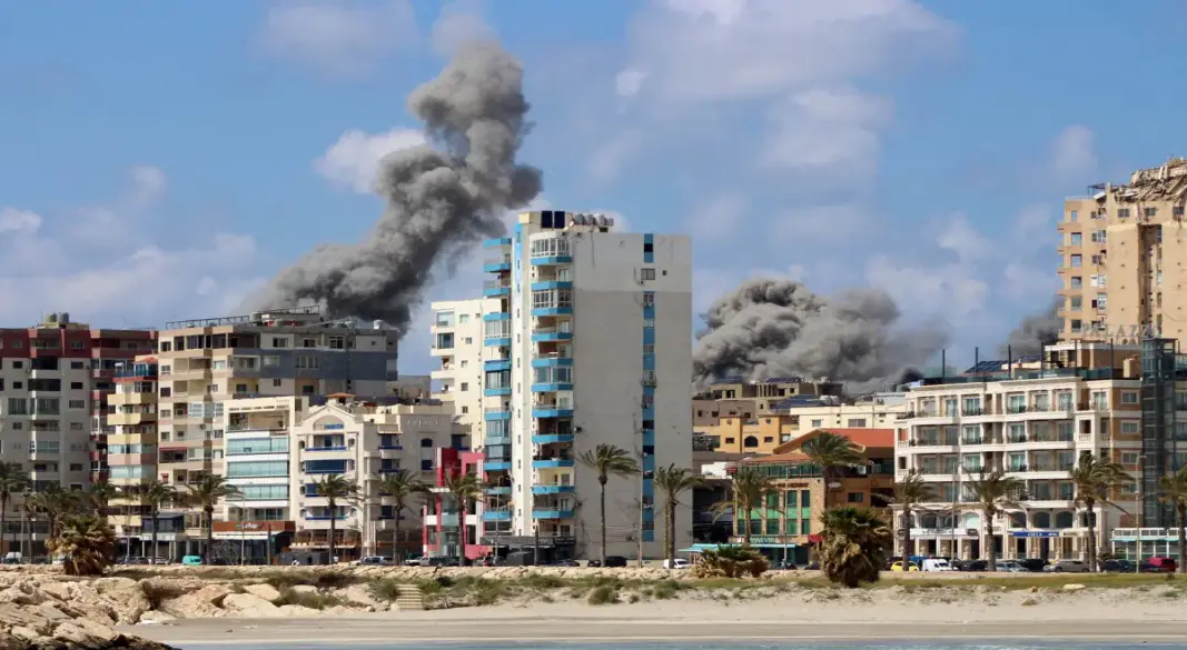 Smoke rises from the site of an Israeli strike that targeted an area in the Lebanese coastal city of Tyre on April 8, 2026. Israel launched a series of strikes on Beirut on April 8, the most violent attack on the Lebanese capital since the start of w