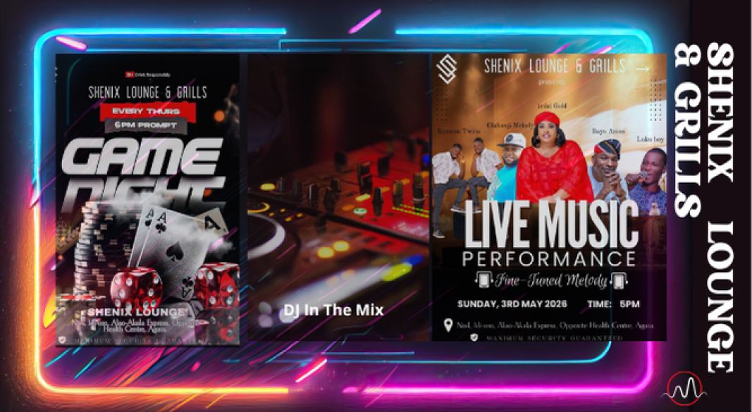 Shenix Lounge & Grills is the only destination this Sunday!